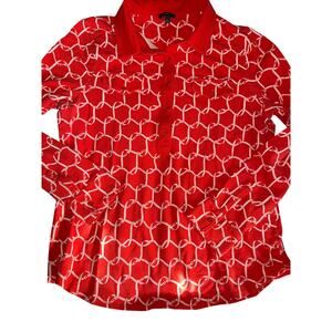 TALBOTS top chain link pattern - size LARGE l